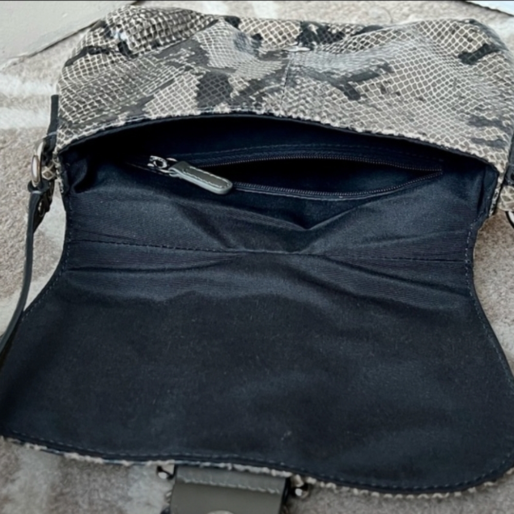 Coach - Python-Texture Crossbody Bag In Neutral S… - image 4